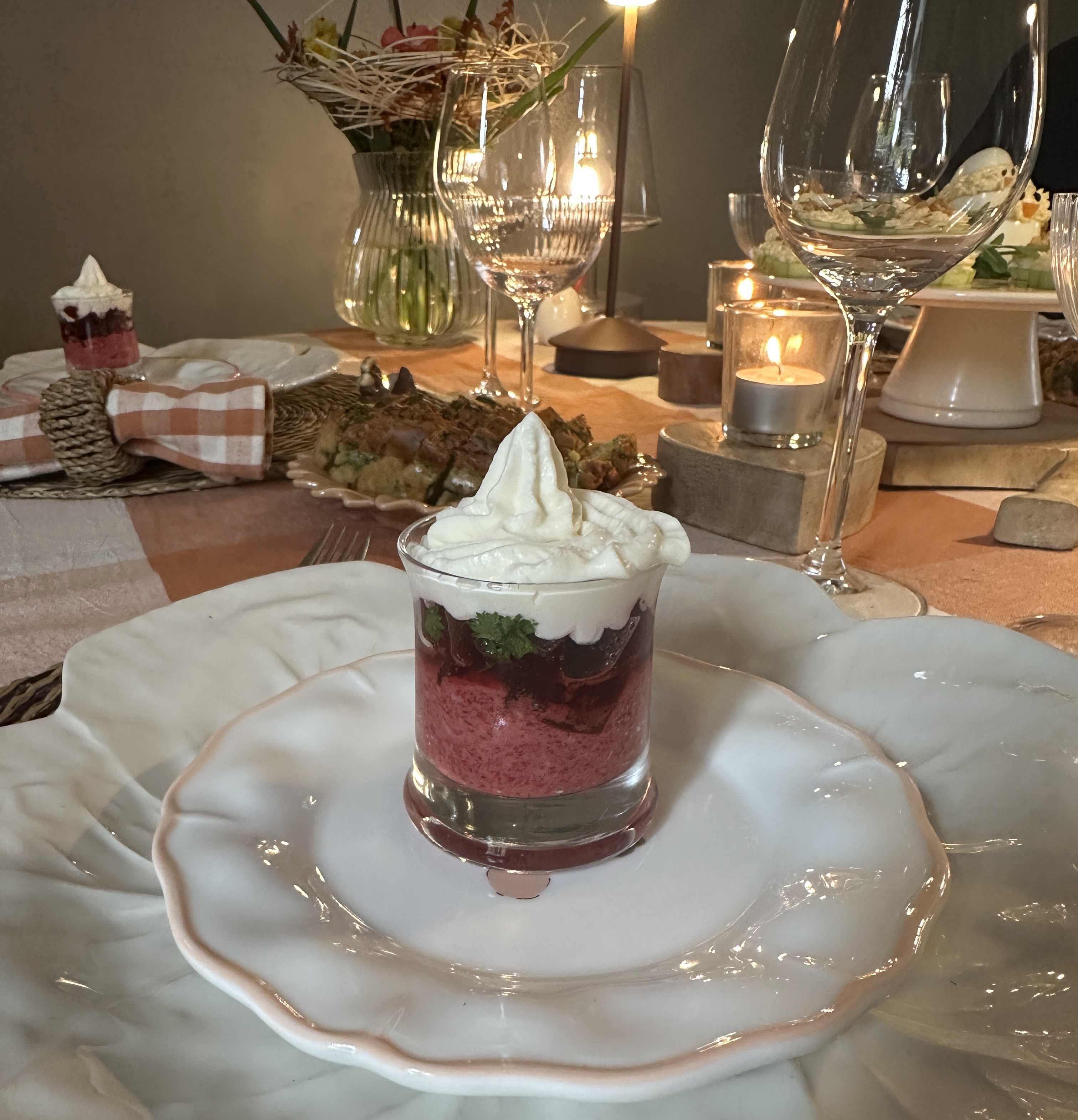 Verrines de Betterave au Chèvre