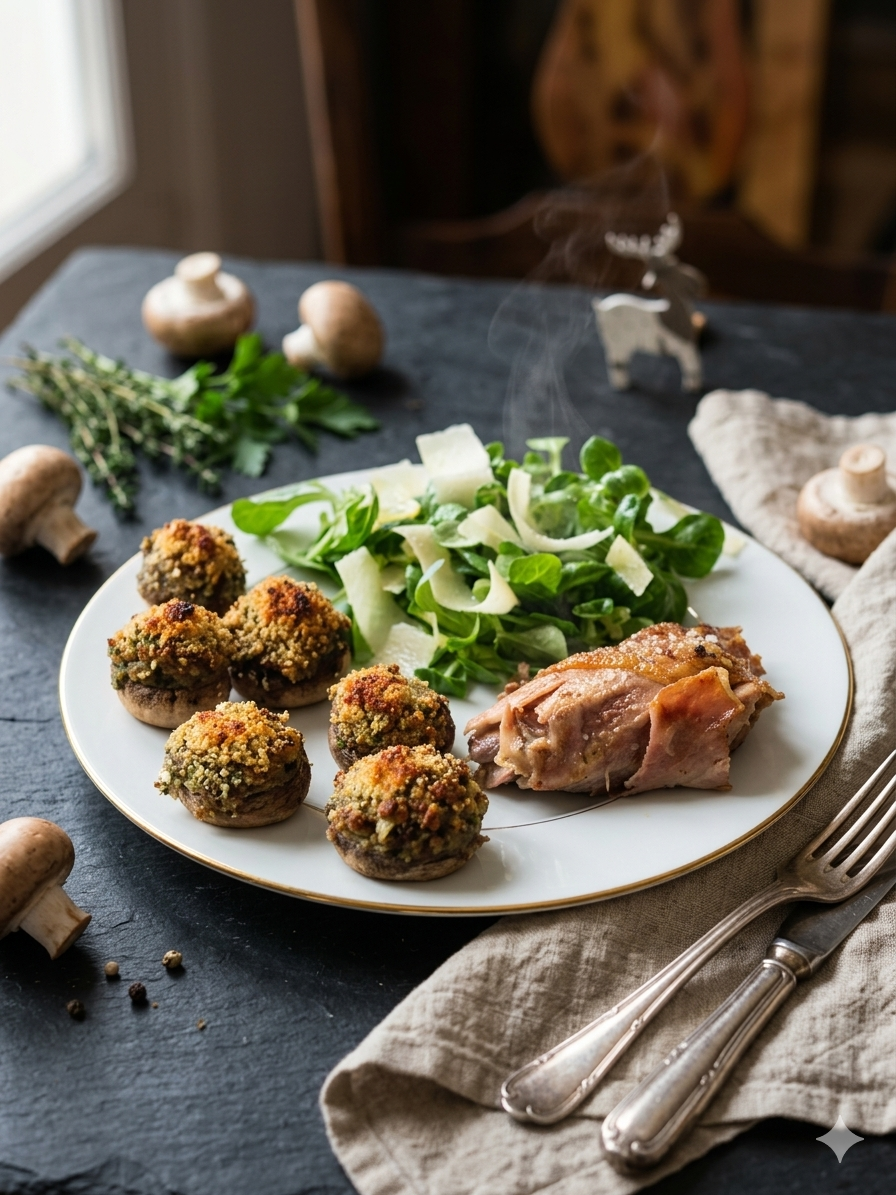 Champignons farcis au jambon — Photo 3